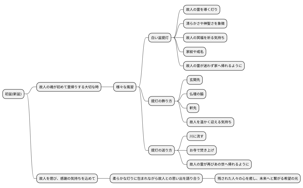 新盆と盆提灯